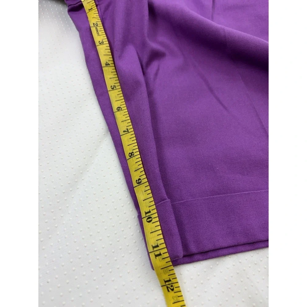 Britannia Vintage Purple High Rise Pleated Bermuda Shorts 27
